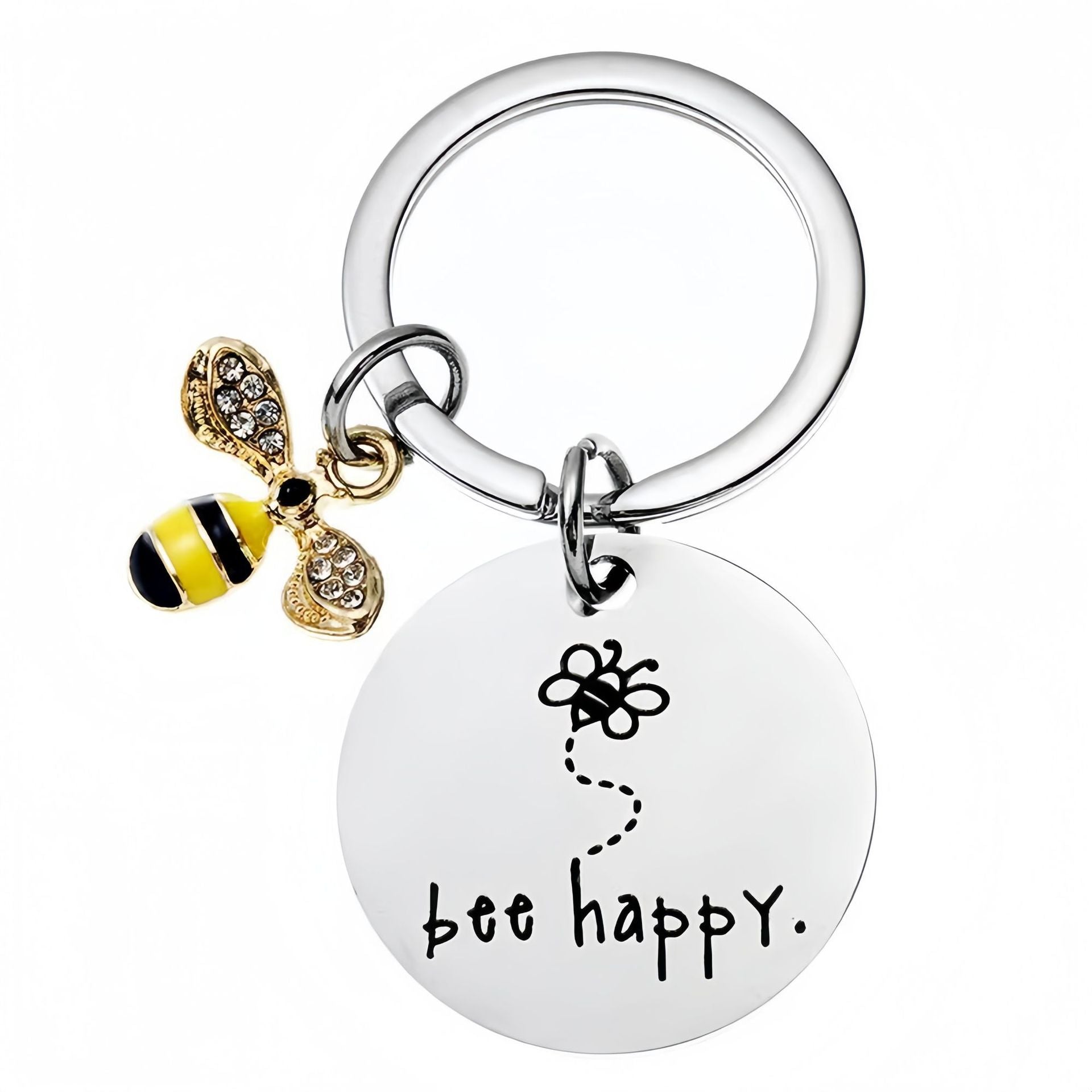 Little bee engraved keychains for pet cats and dogs