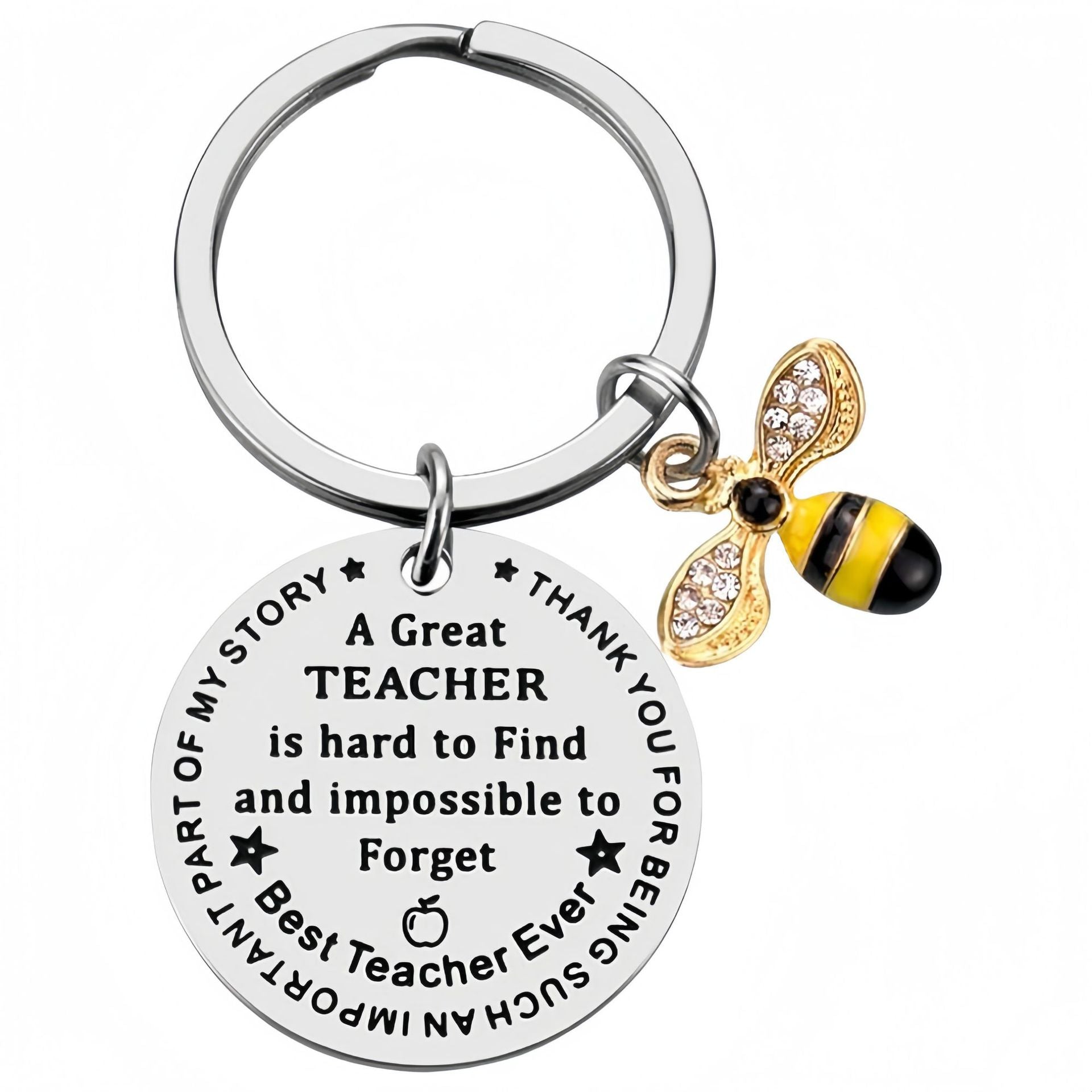 Little bee engraved keychains for pet cats and dogs