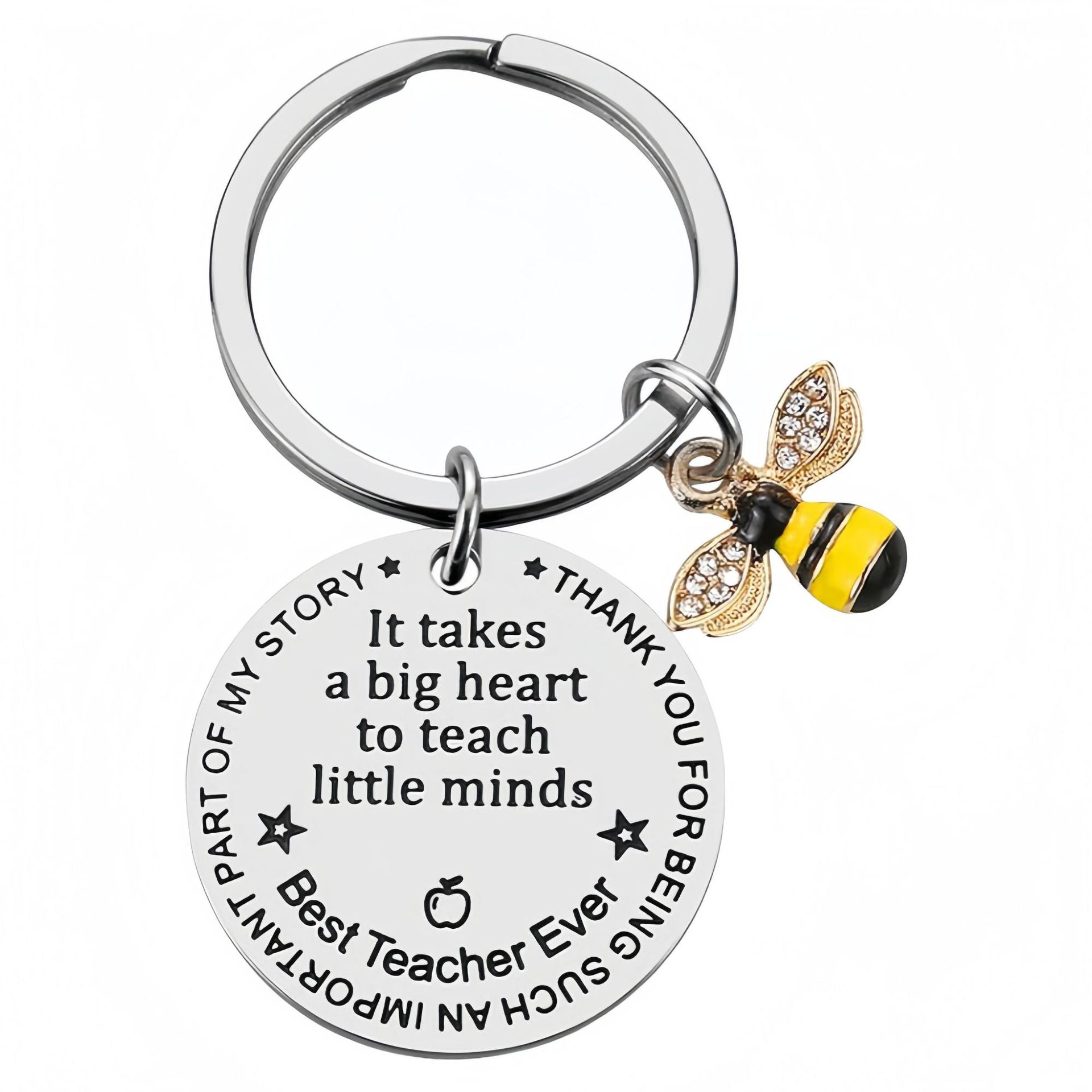 Little bee engraved keychains for pet cats and dogs
